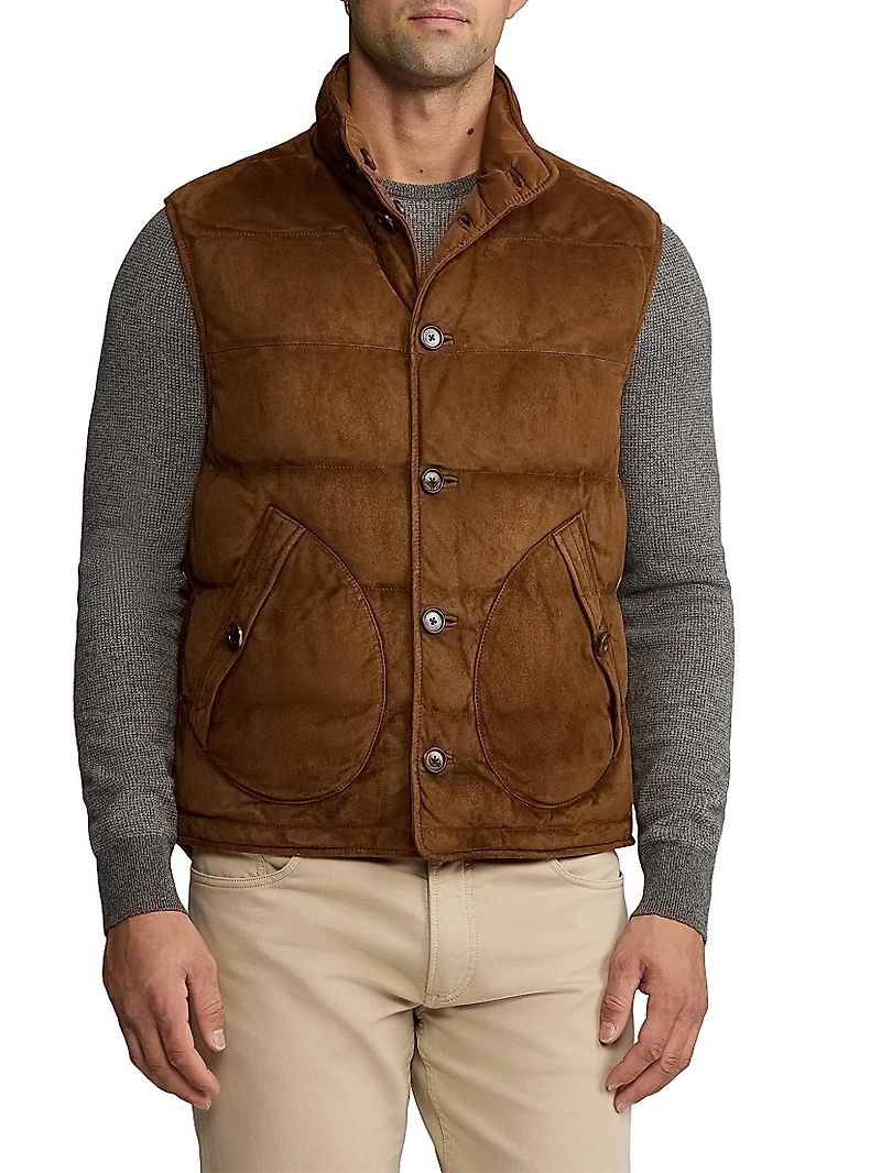 Mardell Reversible Suede Down Vest