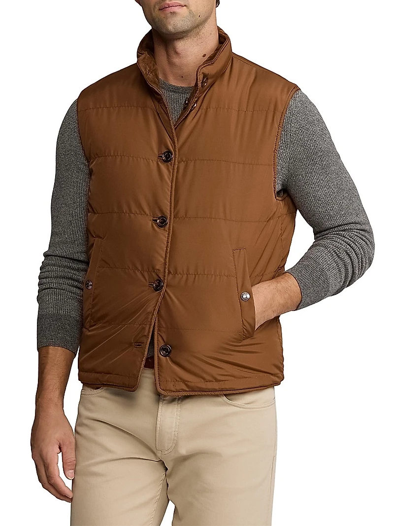 Mardell Reversible Suede Down Vest