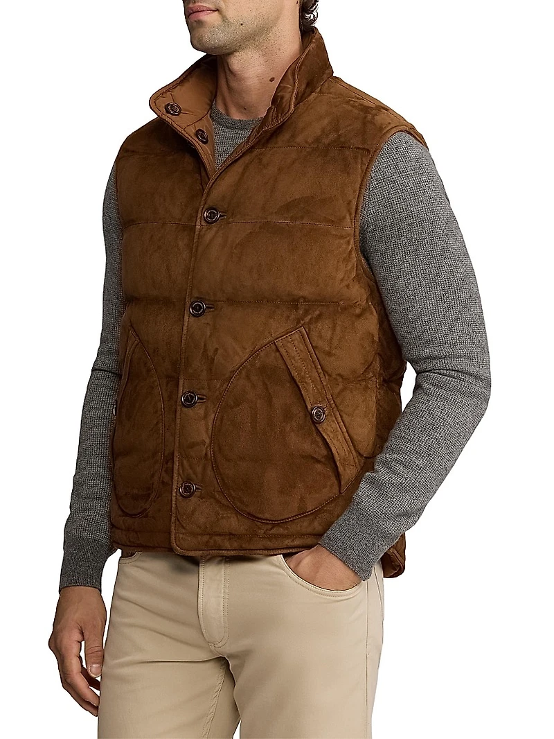 Mardell Reversible Suede Down Vest