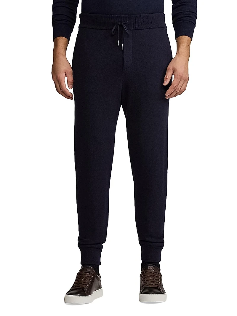 Wool-Cashmere Jogger Pants