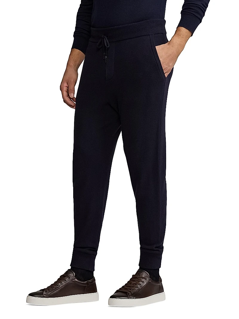Wool-Cashmere Jogger Pants