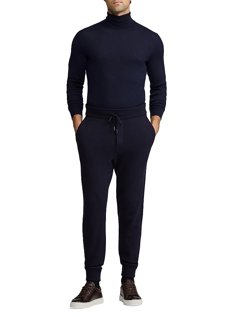 Wool-Cashmere Jogger Pants