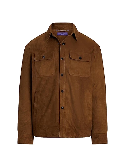 Suede Down Shirt Jacket
