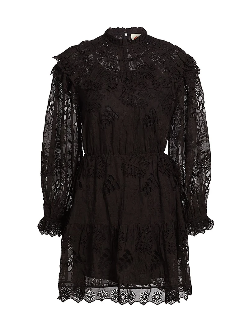 Flowered Organza Minidress