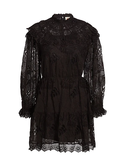 Flowered Organza Minidress