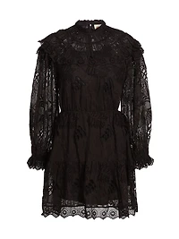 Flowered Organza Minidress