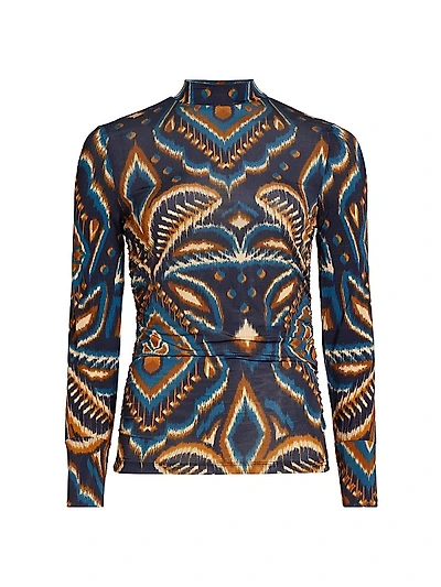 Pineapple Ikat-Inspired Blouse