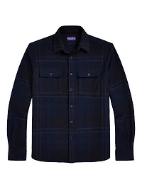 Plaid Wool-Blend Shirt