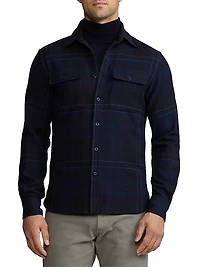 Plaid Wool-Blend Shirt