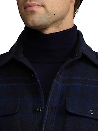 Plaid Wool-Blend Shirt