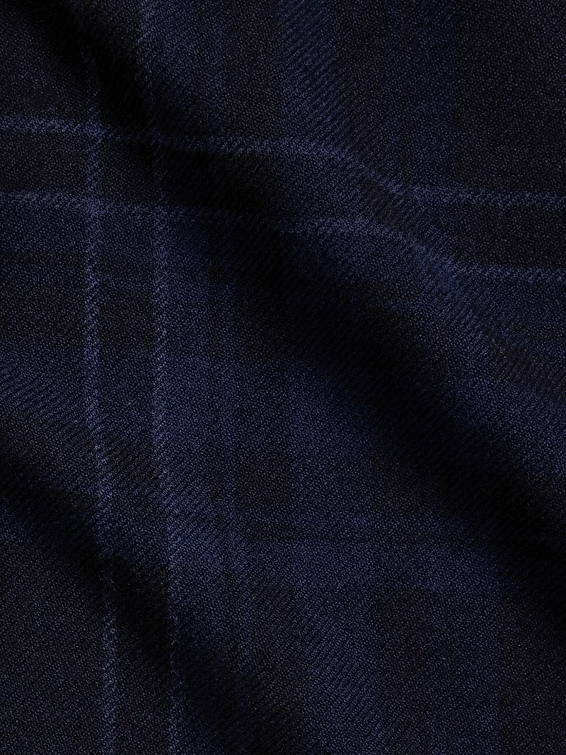 Plaid Wool-Blend Shirt