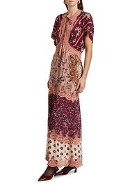 Glam Tapestry Maxi Dress