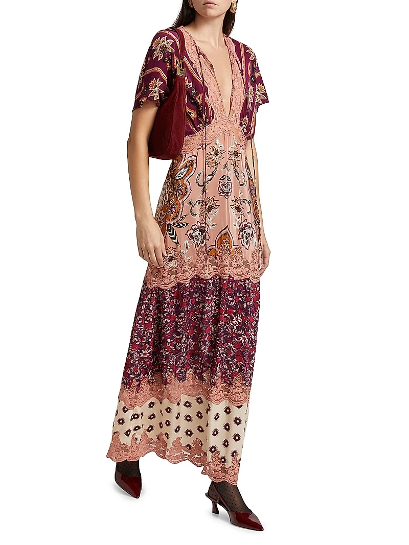 Glam Tapestry Maxi Dress