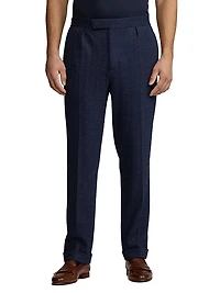 Hand-Tailored Herringbone Suit Trousers