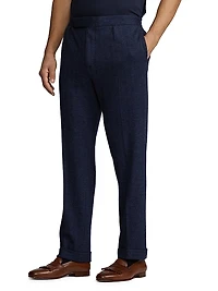 Hand-Tailored Herringbone Suit Trousers