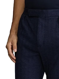 Hand-Tailored Herringbone Suit Trousers