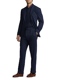 Hand-Tailored Herringbone Suit Trousers