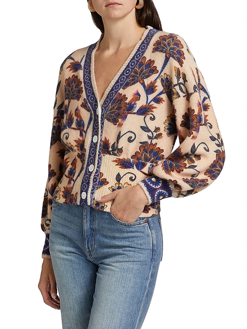 Ainika Floral Knit Cardigan