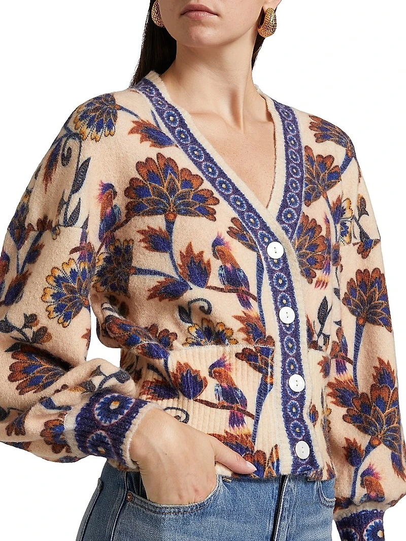 Ainika Floral Knit Cardigan