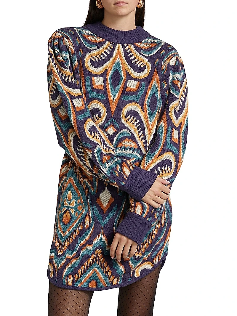 Pineapple Ikat Knit Dress