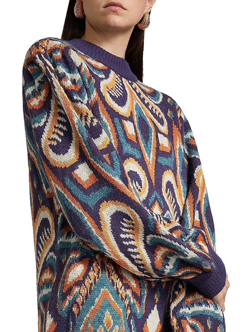 Pineapple Ikat Knit Dress