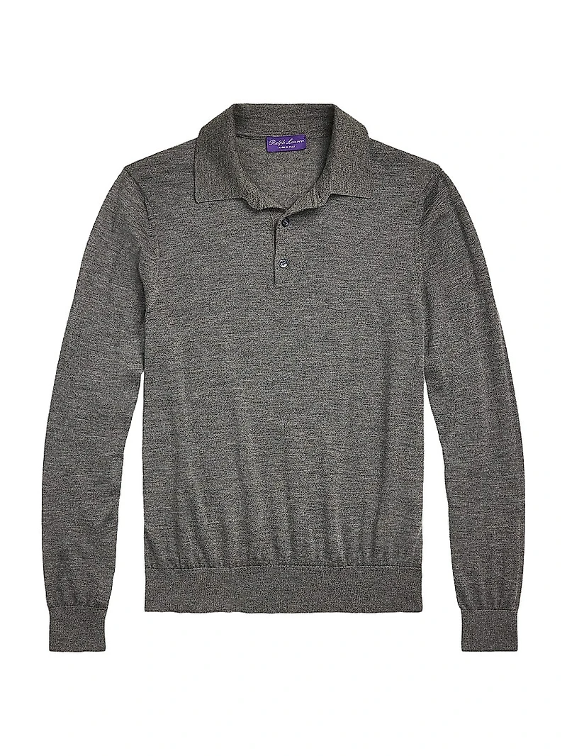 Cashmere Polo-Collar Sweater