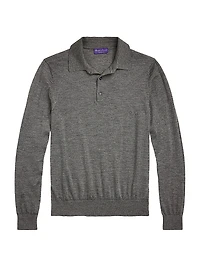 Cashmere Polo-Collar Sweater