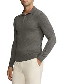 Cashmere Polo-Collar Sweater