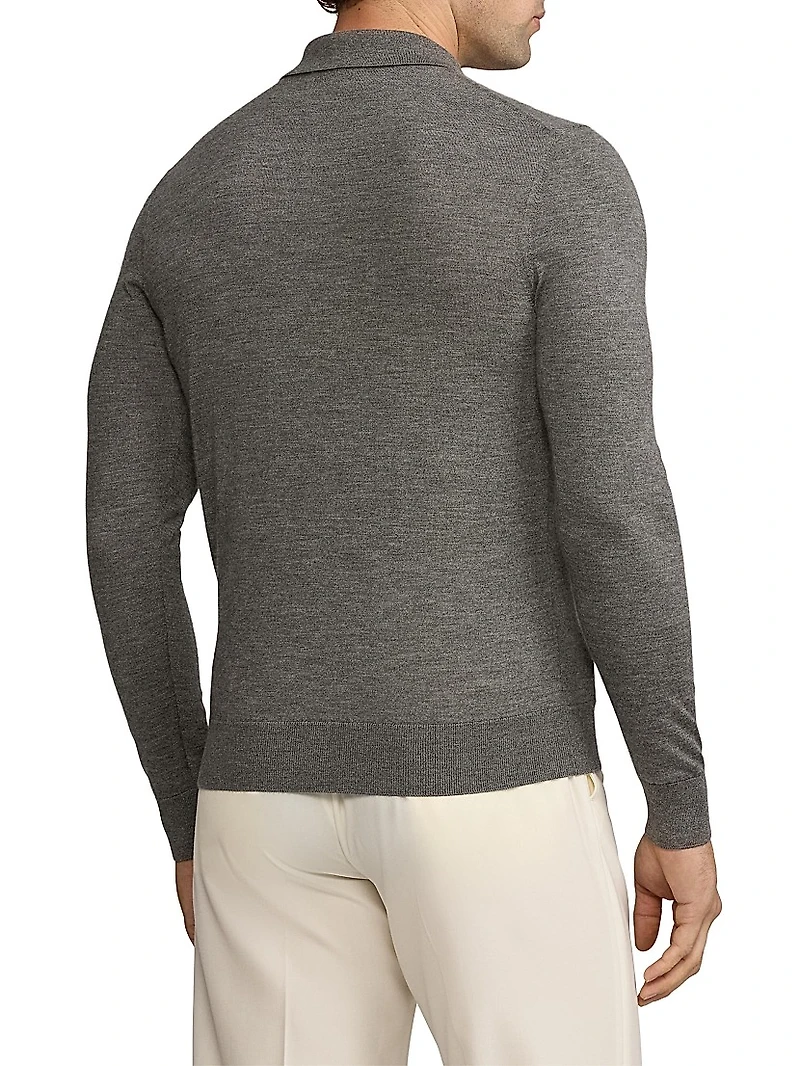 Cashmere Polo-Collar Sweater