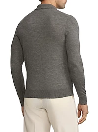 Cashmere Polo-Collar Sweater