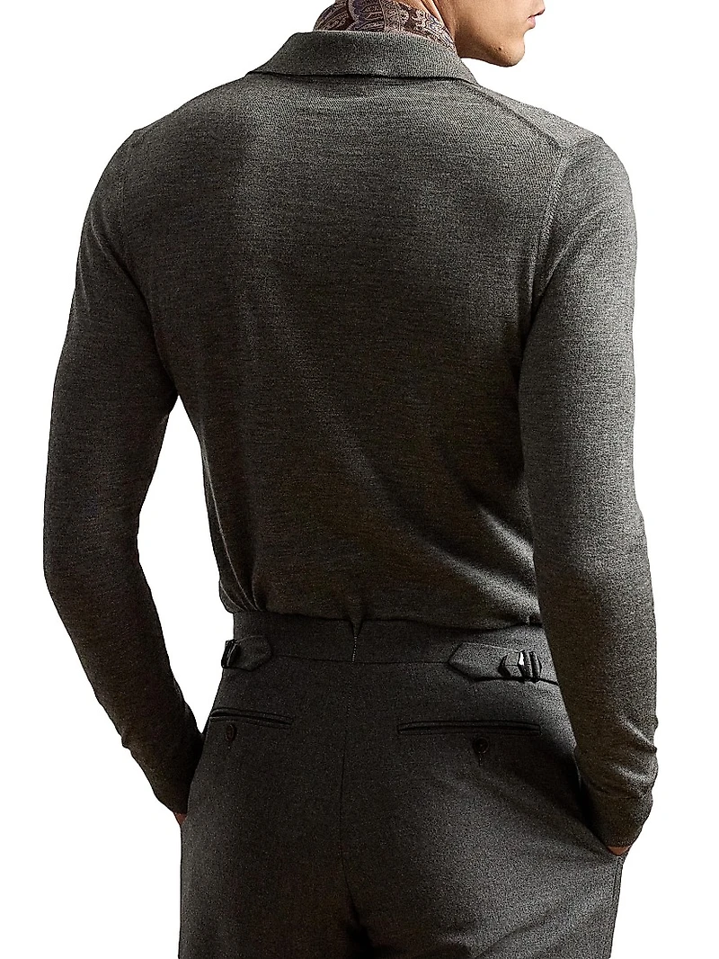 Cashmere Polo-Collar Sweater
