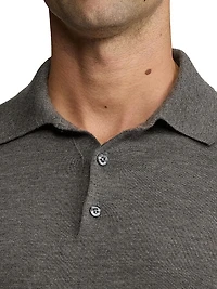Cashmere Polo-Collar Sweater