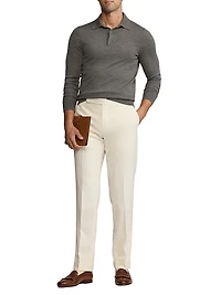 Cashmere Polo-Collar Sweater