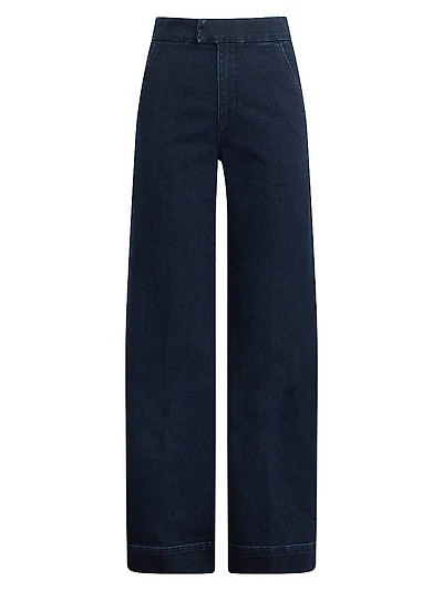The Mason Denim Wide-Leg Pants