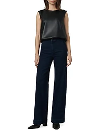 The Mason Denim Wide-Leg Pants