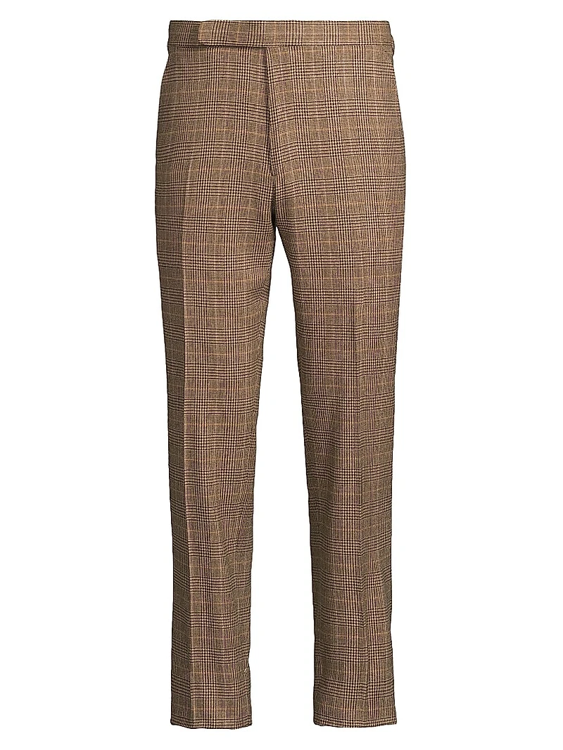 Gregory Handmade Glen Plaid Suit Trousers