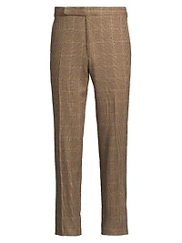 Gregory Handmade Glen Plaid Suit Trousers