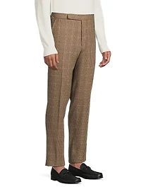 Gregory Handmade Glen Plaid Suit Trousers
