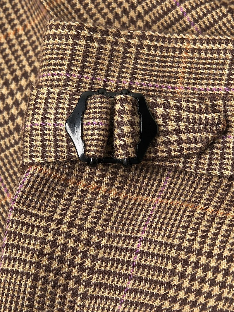 Gregory Handmade Glen Plaid Suit Trousers