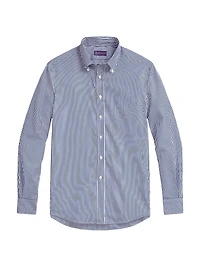 Bengal-Striped Cotton Poplin Shirt