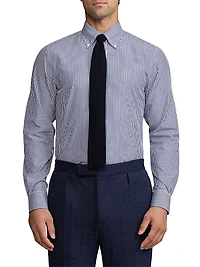 Bengal-Striped Cotton Poplin Shirt