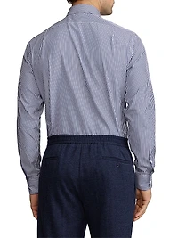 Bengal-Striped Cotton Poplin Shirt