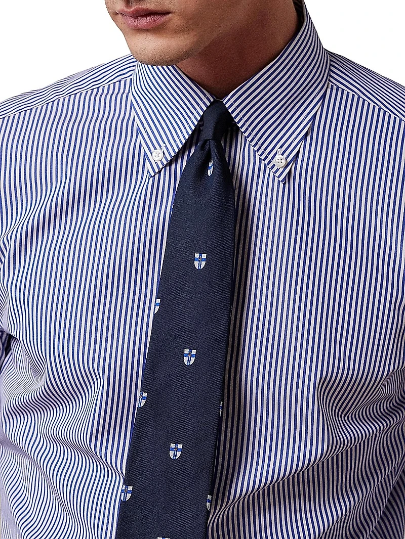 Bengal-Striped Cotton Poplin Shirt