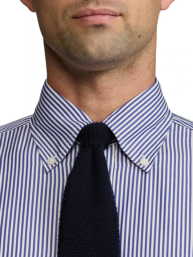 Bengal-Striped Cotton Poplin Shirt