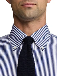 Bengal-Striped Cotton Poplin Shirt