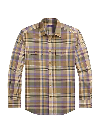 Flashlight Plaid Button-Up Shirt