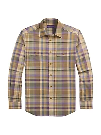 Flashlight Plaid Button-Up Shirt