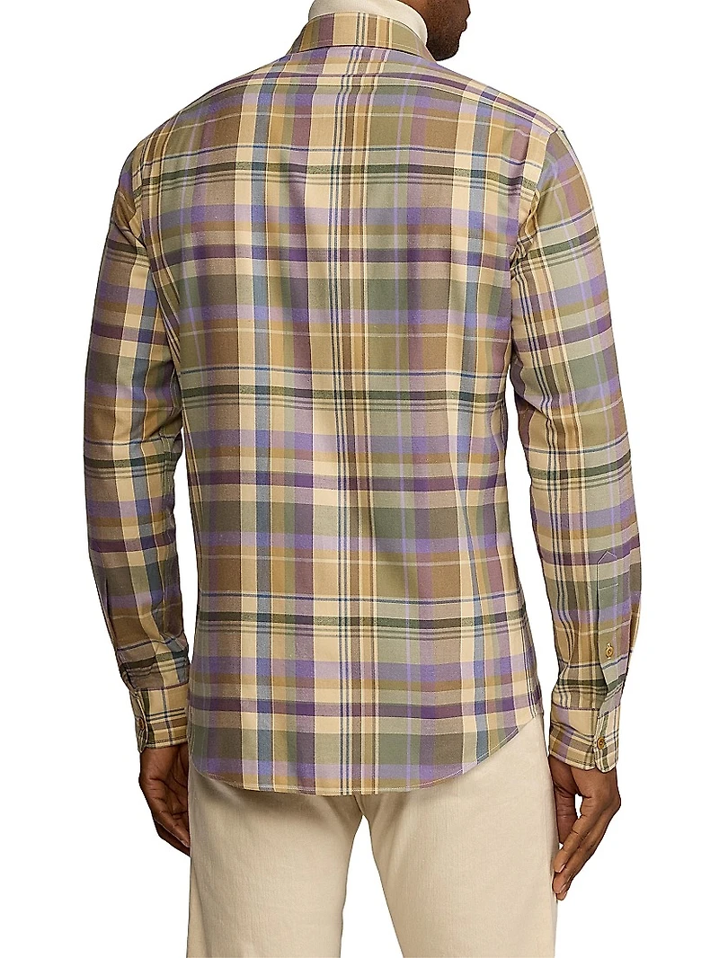 Flashlight Plaid Button-Up Shirt