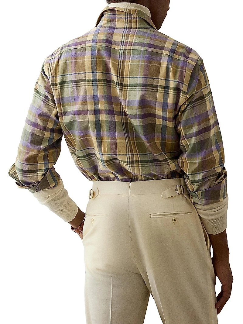 Flashlight Plaid Button-Up Shirt