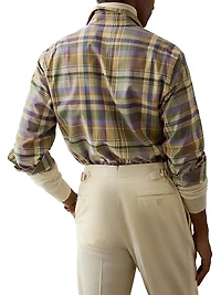 Flashlight Plaid Button-Up Shirt